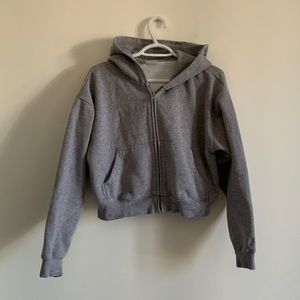 Aritzia TNA cozyAF cropped zip up hoodie